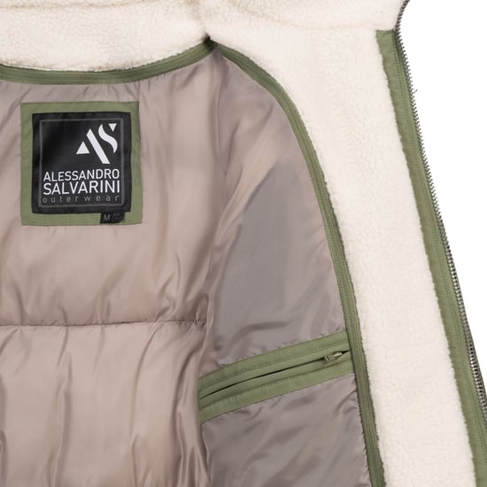 Alessandro Salvarini Herren Winter Steppjacke AS-457 – 2in1 Mit Herausnehmbarem Teddyfleece & Doppelkappe - Image 6