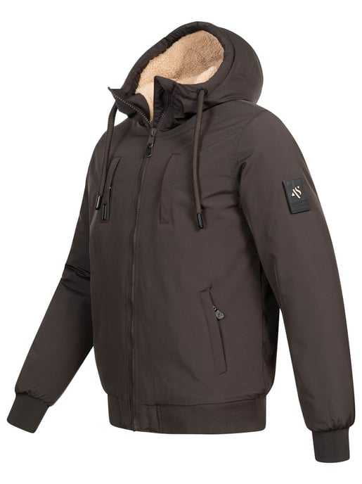 Alessandro Salvarini Herren Winterjacke AS-431 – Warm, Mit Teddyfellfutter & Kapuze - Image 3