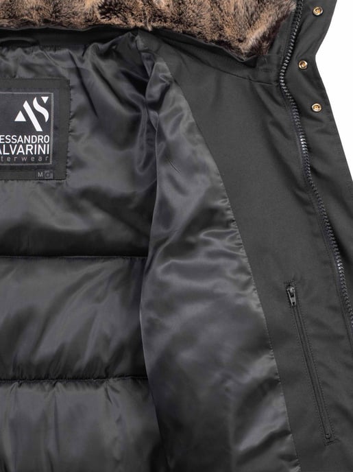 Alessandro Salvarini Herren Winterjacke AS-456 – Stilvoll, Wasserabweisend Mit Abnehmbarer Kapuze - Image 5