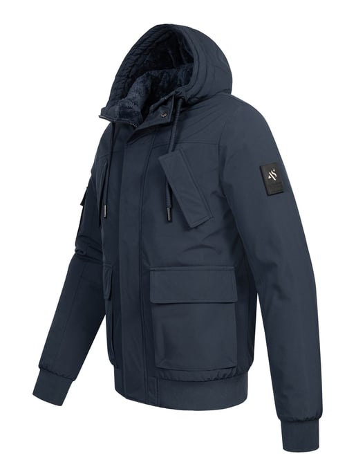 Alessandro Salvarini Herren Winterjacke AS-432 – Klassisch, Mit Fleecefutter & Kapuze - Image 3