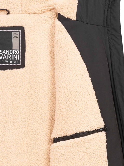 Alessandro Salvarini Herren Winterjacke AS-431 – Warm, Mit Teddyfellfutter & Kapuze - Image 5