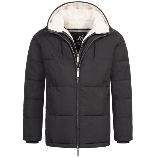 Alessandro Salvarini Herren Winter Steppjacke AS-457 – 2in1 Mit Herausnehmbarem Teddyfleece & Doppelkappe - Image 2
