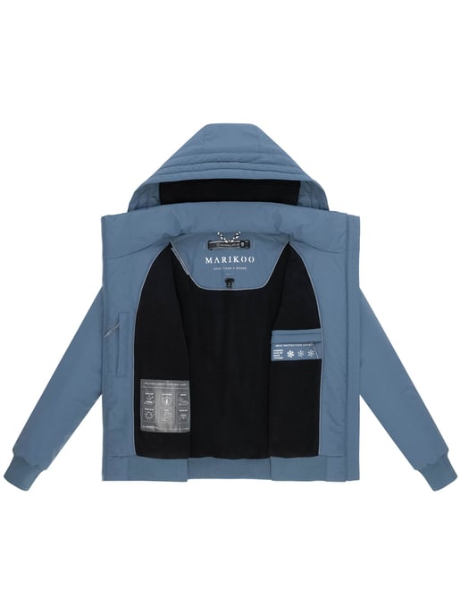 Marikoo Damen Winterjacke Mooni 16 im sportlichen Bomber-Stil mit Kapuze - Image 4