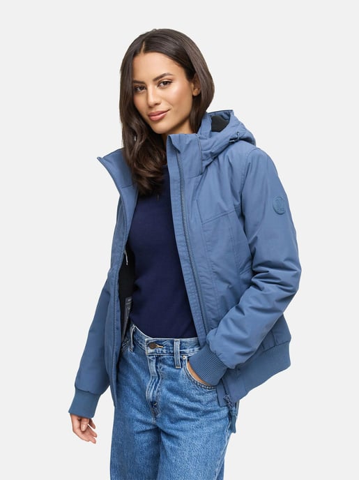 Marikoo Damen Winterjacke Mooni 16 im sportlichen Bomber-Stil mit Kapuze - Image 6
