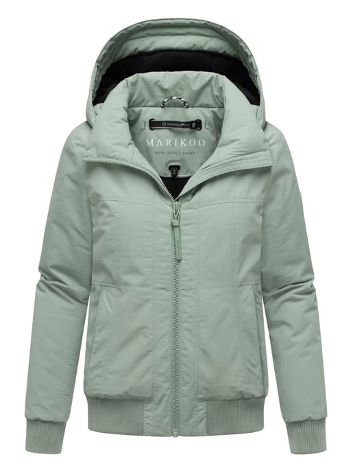 Marikoo Damen Winterjacke Mooni 16 im sportlichen Bomber-Stil mit Kapuze - Image 1