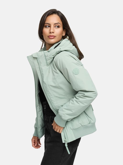 Marikoo Damen Winterjacke Mooni 16 im sportlichen Bomber-Stil mit Kapuze - Image 6
