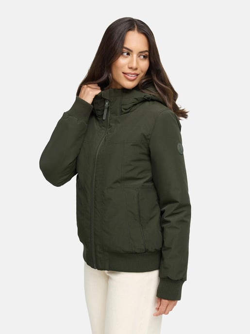 Marikoo Damen Winterjacke Mooni 16 im sportlichen Bomber-Stil mit Kapuze - Image 5