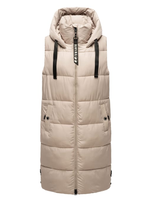 Navahoo Damen Steppweste Schnuffelchen – Lang & Stylisch mit Kapuze - Image 1