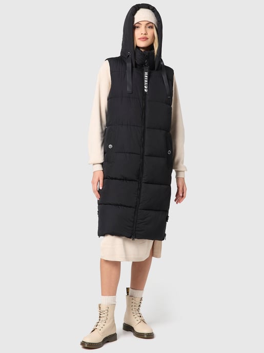 Navahoo Damen Steppweste Schnuffelchen – Lang & Stylisch mit Kapuze - Image 6