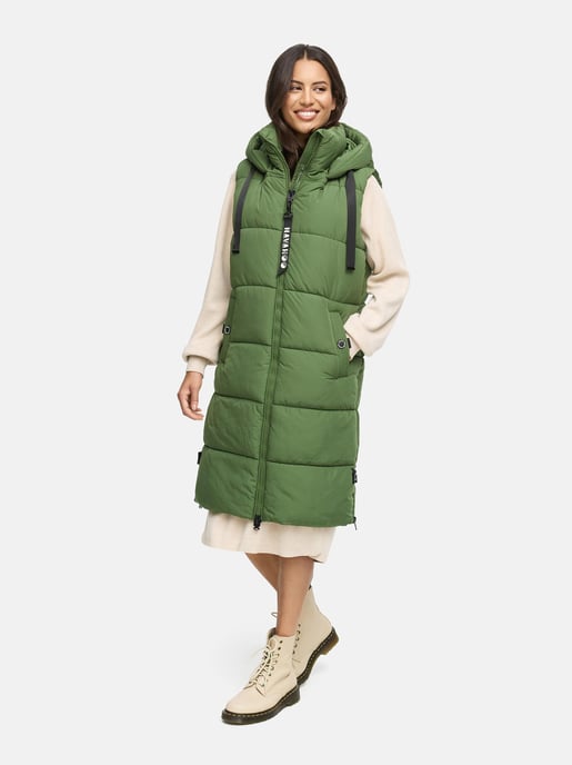 Navahoo Damen Steppweste Schnuffelchen – Lang & Stylisch mit Kapuze - Image 6