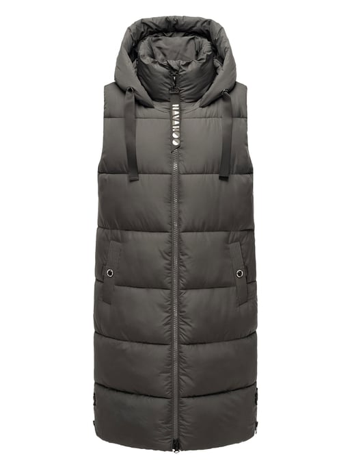 Navahoo Damen Steppweste Schnuffelchen – Lang & Stylisch mit Kapuze - Image 1