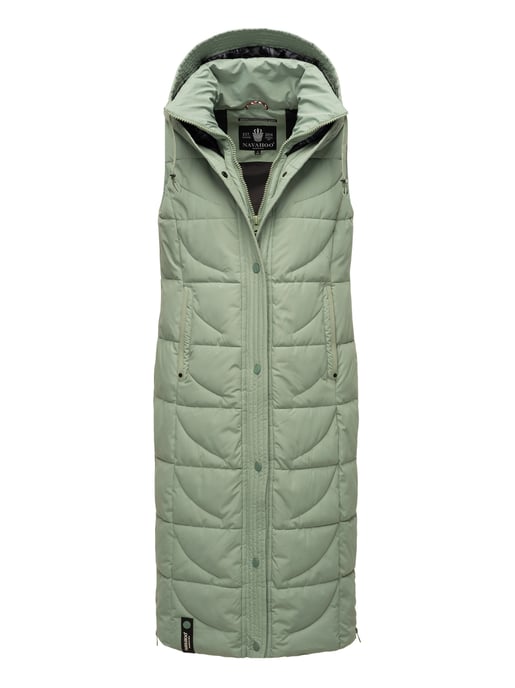 Navahoo Damen Steppweste Brezelchen – Lang & Stylisch Warm - Image 1