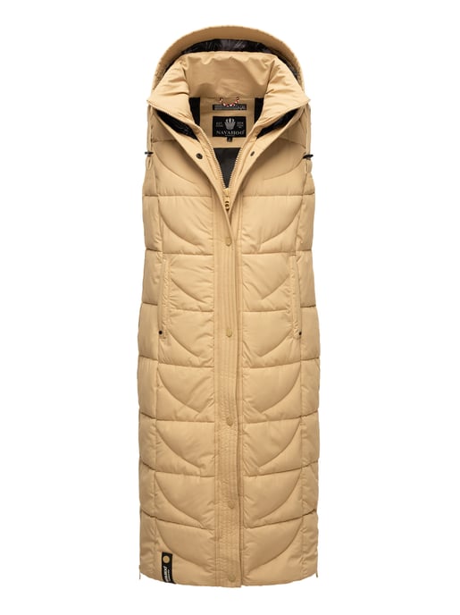 Navahoo Damen Steppweste Brezelchen – Lang & Stylisch Warm - Image 1