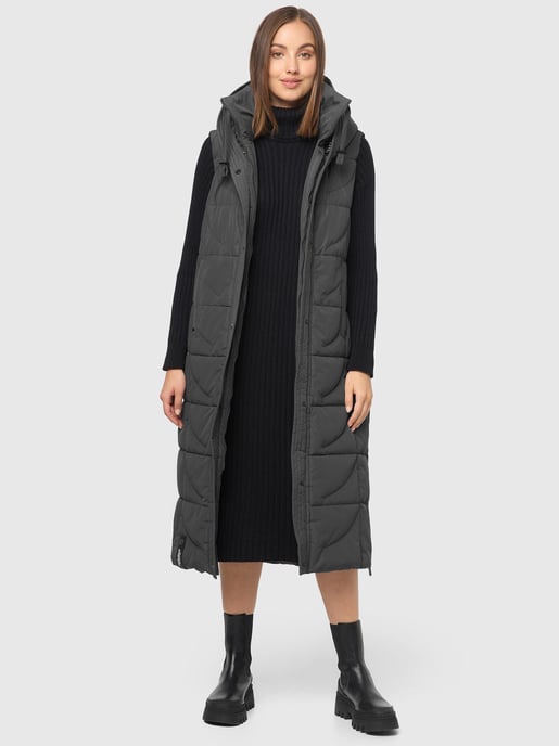 Navahoo Damen Steppweste Brezelchen – Lang & Stylisch Warm - Image 6