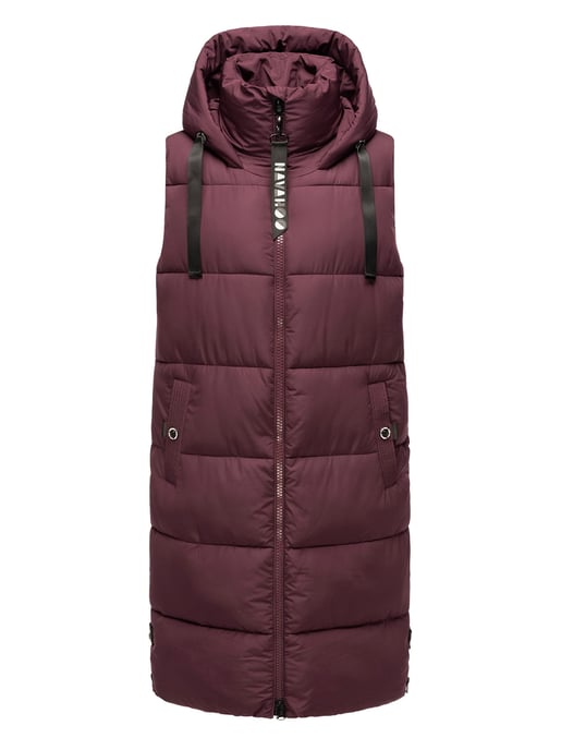 Navahoo Damen Steppweste Schnuffelchen – Lang & Stylisch mit Kapuze - Image 1