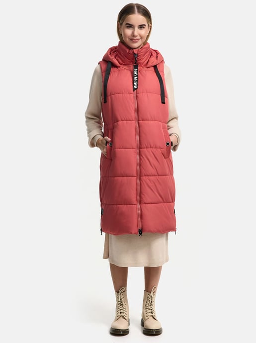 Navahoo Damen Steppweste Schnuffelchen – Lang & Stylisch mit Kapuze - Image 6
