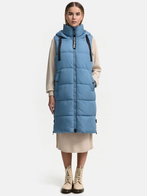 Navahoo Damen Steppweste Schnuffelchen – Lang & Stylisch mit Kapuze - Image 6