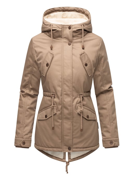 Marikoo Damen Winterjacke Manolya mit Teddyfellfutter & Baumwoll-Obermaterial - Image 2