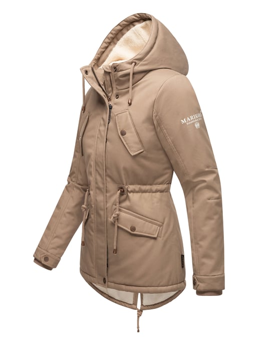 Marikoo Damen Winterjacke Manolya mit Teddyfellfutter & Baumwoll-Obermaterial - Image 3
