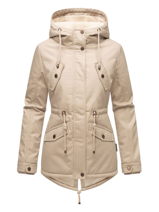 Marikoo Damen Winterjacke Manolya mit Teddyfellfutter & Baumwoll-Obermaterial - Image 2