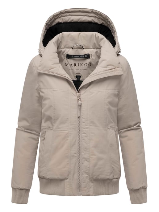 Marikoo Damen Winterjacke Mooni 16 im sportlichen Bomber-Stil mit Kapuze - Image 1