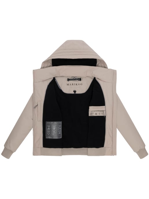 Marikoo Damen Winterjacke Mooni 16 im sportlichen Bomber-Stil mit Kapuze - Image 4