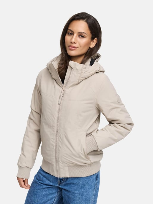 Marikoo Damen Winterjacke Mooni 16 im sportlichen Bomber-Stil mit Kapuze - Image 5