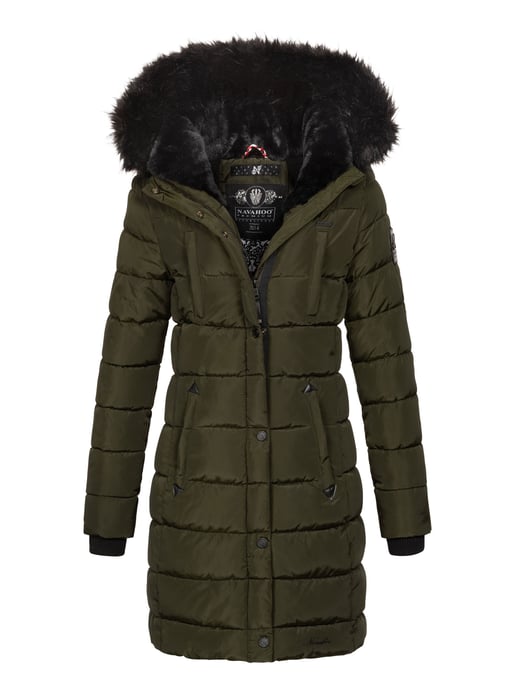 Navahoo Damen Winter Steppjacke Lotusblüte Princess – Lang & Warm - Image 1