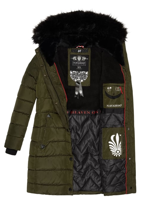 Navahoo Damen Winter Steppjacke Lotusblüte Princess – Lang & Warm - Image 4
