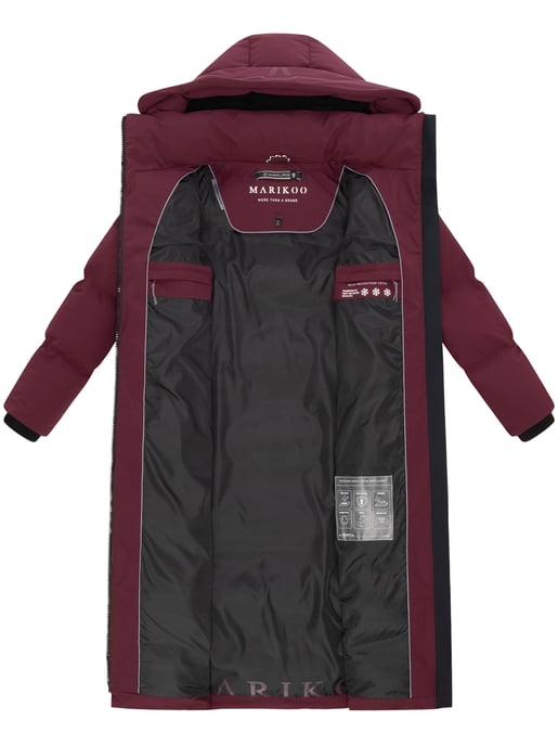Marikoo Damen Winter Steppmantel Tikoraa mit abnehmbarer Kapuze - Image 6