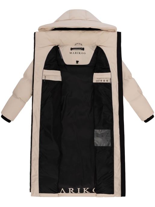 Marikoo Damen Winter Steppmantel Tikoraa mit abnehmbarer Kapuze - Image 6