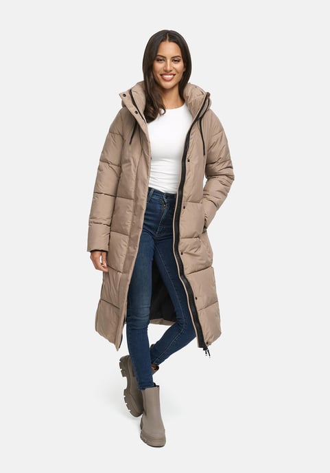 Marikoo Damen Winter Steppmantel Chumanii XVI mit Magnettaschen - Image 6
