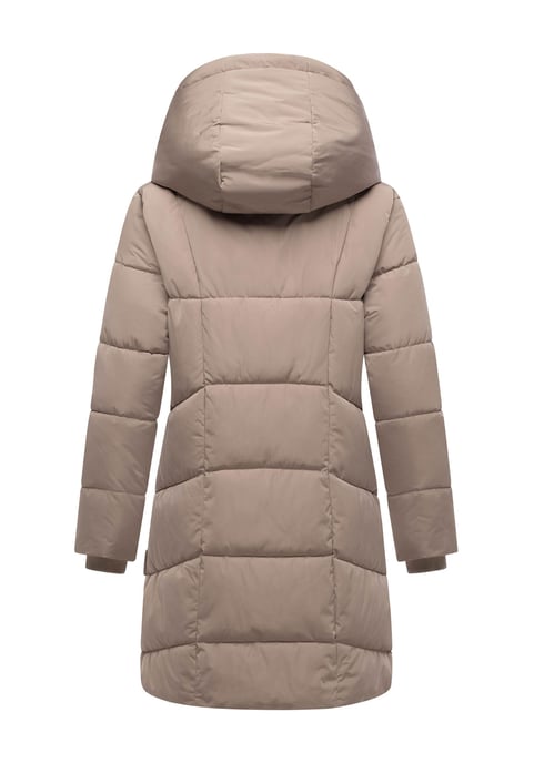 Marikoo Damen Steppmantel Virenaa mit Layer-Look & warmem Fleecefutter - Image 3