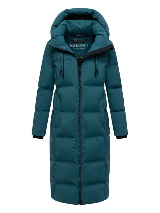 Marikoo Damen Winter Steppmantel Tikoraa mit abnehmbarer Kapuze - Image 1