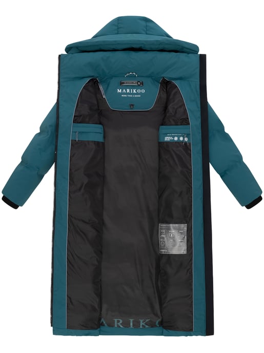 Marikoo Damen Winter Steppmantel Tikoraa mit abnehmbarer Kapuze - Image 6