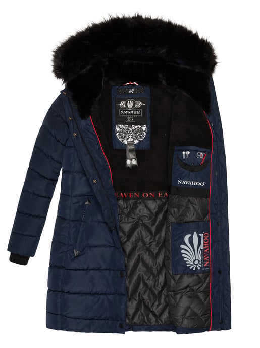 Navahoo Damen Winter Steppjacke Lotusblüte Princess – Lang & Warm - Image 5