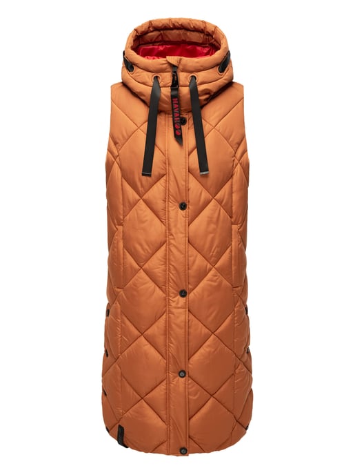 Navahoo Damen Steppweste Schnuckel – Lang & Stylisch mit Kapuze - Image 1