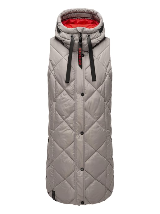 Navahoo Damen Steppweste Schnuckel – Lang & Stylisch mit Kapuze - Image 1