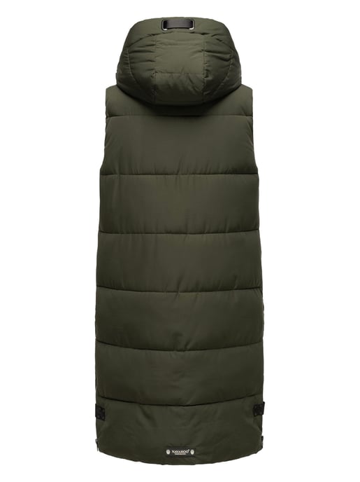 Navahoo Damen Steppweste Schnuffelchen – Lang & Stylisch mit Kapuze - Image 4