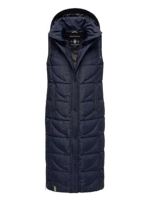 Navahoo Damen Steppweste Brezelchen – Lang & Stylisch Warm - Image 1