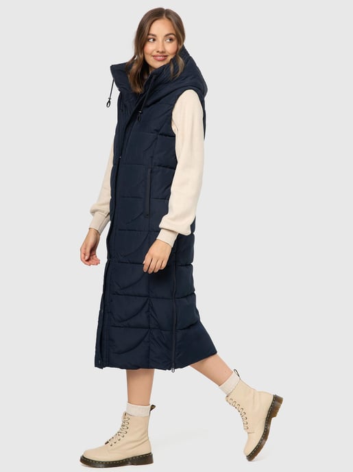 Navahoo Damen Steppweste Brezelchen – Lang & Stylisch Warm - Image 6