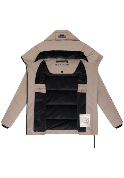 Marikoo Damen Winter Steppjacke Kuscheltatze XVI mit Kapuze - Image 4