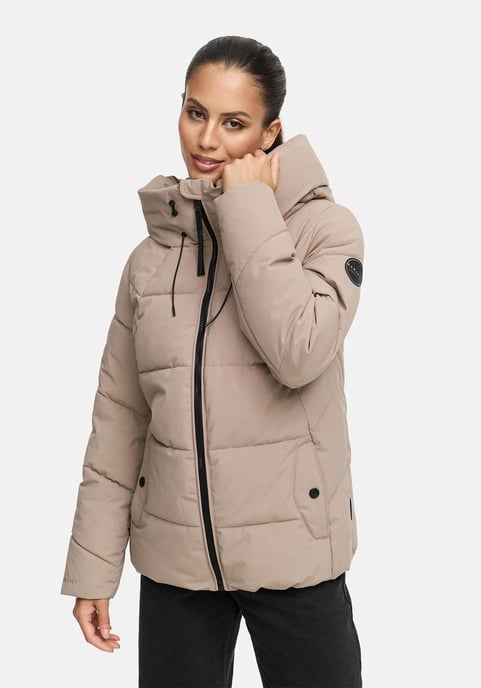 Marikoo Damen Winter Steppjacke Kuscheltatze XVI mit Kapuze - Image 5