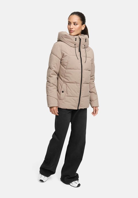 Marikoo Damen Winter Steppjacke Kuscheltatze XVI mit Kapuze - Image 6