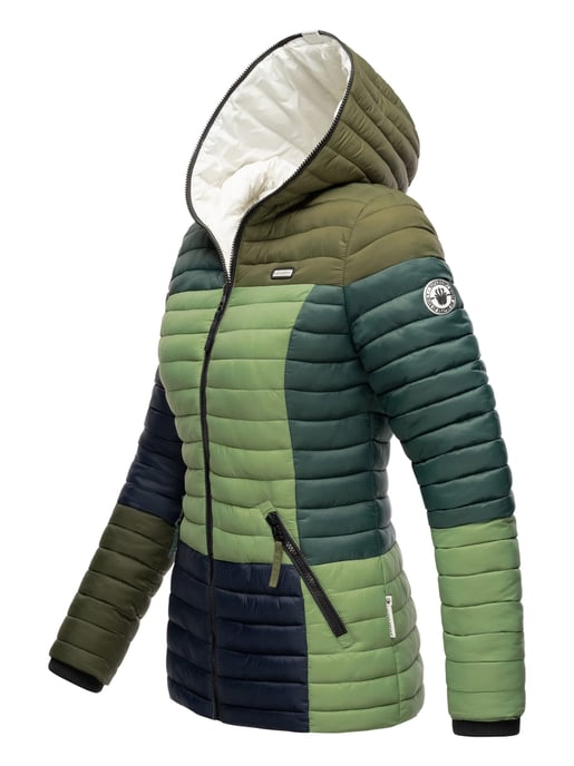 Navahoo Damen Steppjacke Multikulti – Leicht, Stylisch & Mit Colour-Blocking-Design - Image 3