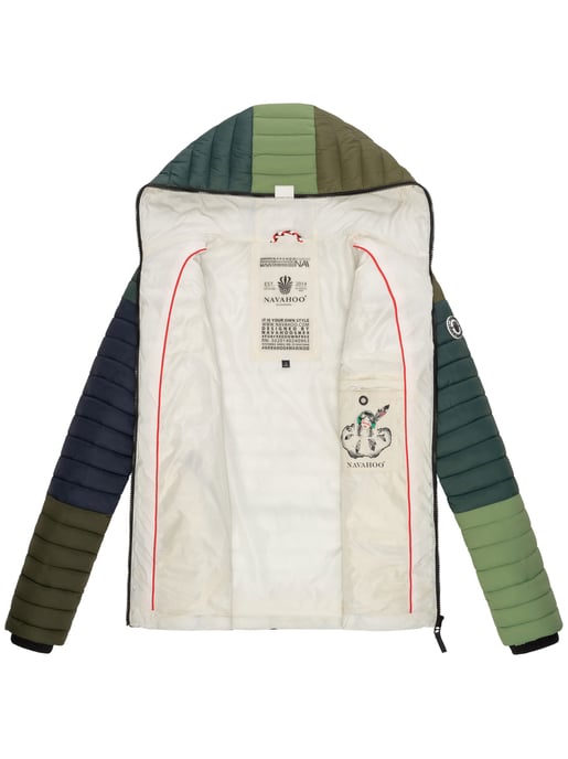 Navahoo Damen Steppjacke Multikulti – Leicht, Stylisch & Mit Colour-Blocking-Design - Image 6