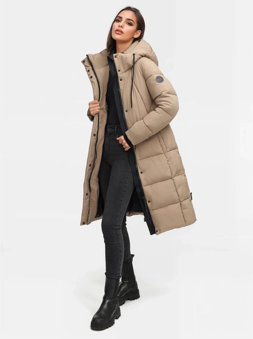 Marikoo Damen Winter Steppmantel Tabiaa XVI mit Kapuze & Fleece - Image 6