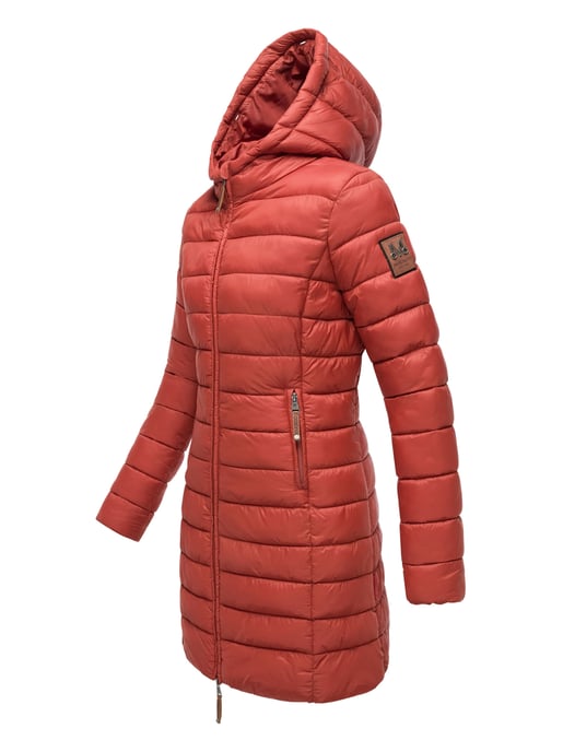 Marikoo Damenjacke Rose mit Steppdesign & abnehmbarem Kunstfellkragen - Image 4