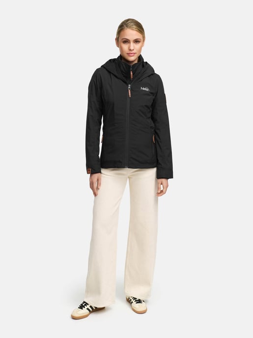 Marikoo Damen Übergangsjacke Erdbeere mit Doppelkragen & Fleece-Innenfutter - Image 3