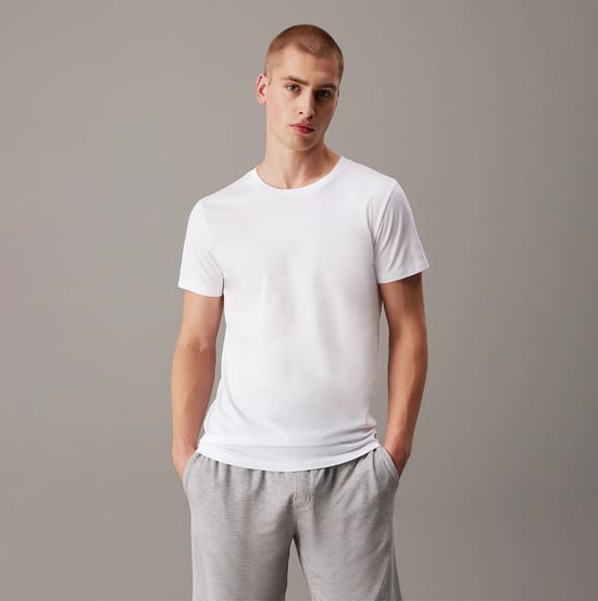 Calvin Klein 100% Baumwolle 3er-Pack Herren T-Shirts Schwarz/Graugefleckt/Weiß - Image 6